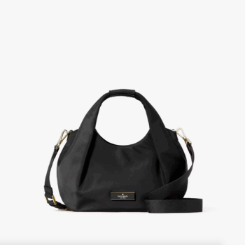Kate Spade Carter Nylon Small Pleated Crossbody (Black)