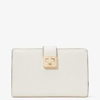Kate Spade Phoebe Medium Wallet in Refined Grain Leather (Meringue)