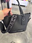 Marc Jacobs Trademarc Small Tote Crossbody Leather Bag (Black)