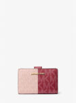 [Pre Order] - Michael Kors Jet Set Medium Two-Tone Logo Wallet (Cherry Multi)
