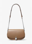 Michael Kors Mila Medium Leather Messenger Bag (Driftwood)