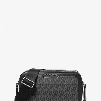 Michael Kors Cooper Signature Logo Crossbody Bag (Black)