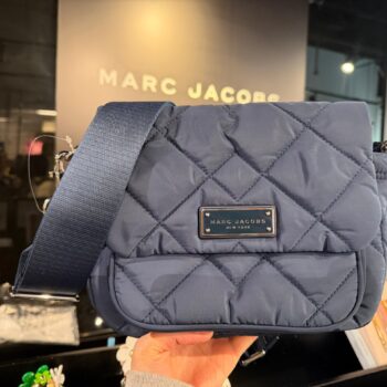 In Transit - Marc Jacobs Nylon Jumbled Logo Messenger Bag (Azure Blue)