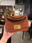 Marc Jacob The Plaza Suede Shoulder Bag (Cognac)