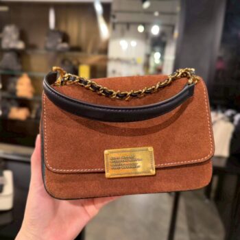 Marc Jacob The Plaza Suede Shoulder Bag (Cognac)