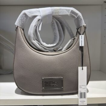 Marc Jacobs The Plaza Small Leather Crescent (Concrete)