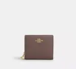 Coach Snap Leather Wallet  (Dark Stone)