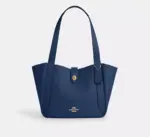 Coach Hadley Turnlock Tote Bag (Deep Blue)
