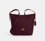 Coach Jude Duffle Bag In Pebble Leather (Dark Wine)