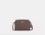 Coach Gia Crossgrain Leather Crossbody Bag (Dark Stone)