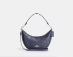 Coach Aria Shoulder Bag In Signature Canvas (Blue Navy)