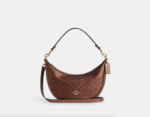 Coach Aria Shoulder Bag In Signature Canvas (Brown Copper)