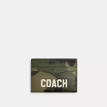 Coach Card Case With Camo Print And Coach Graphic (Camo)