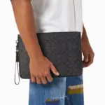 Coach Charter Pouch Signature Canvas (Charcoal) – Boutique Collection