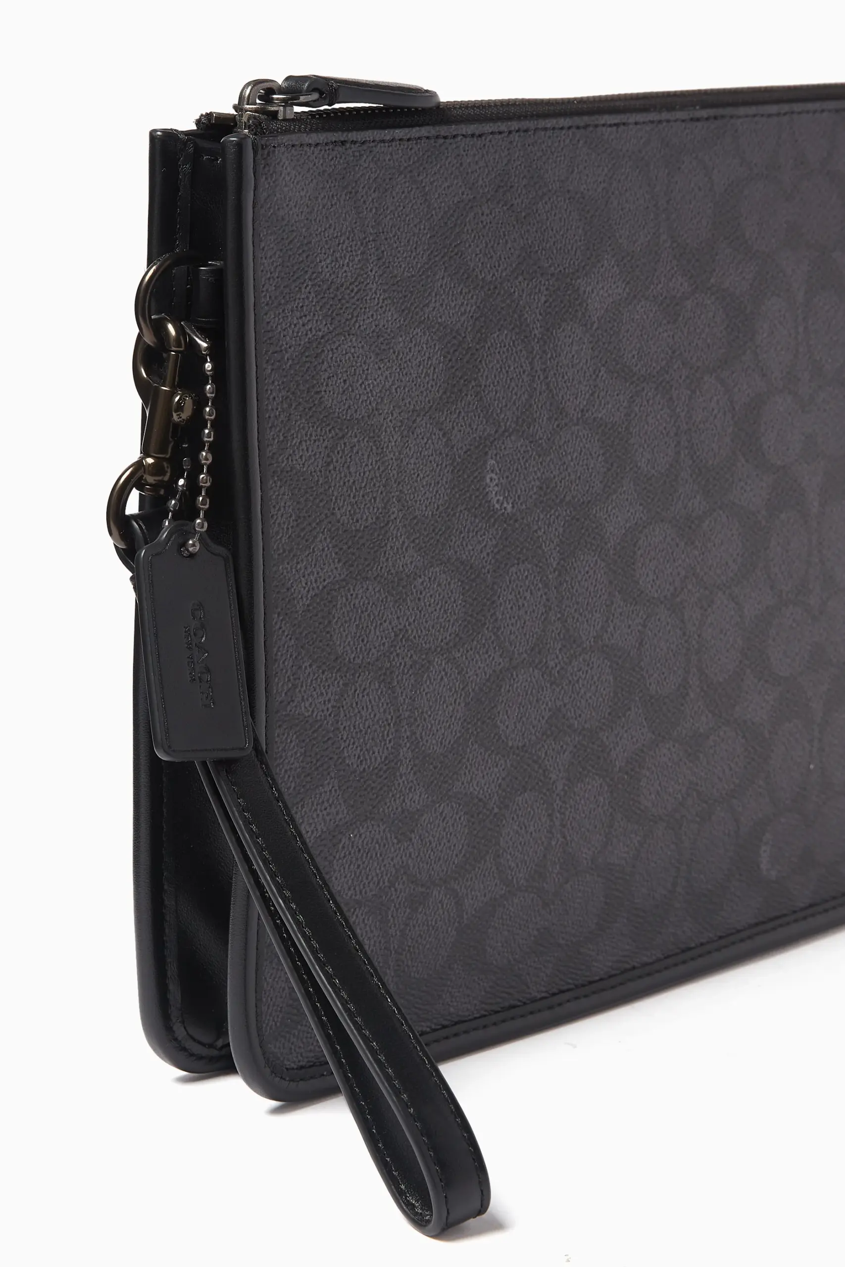 Coach Charter Pouch Signature Canvas (Charcoal) - Boutique Collection4