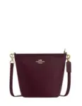 Coach Logan Duffle Bag In Crossgrain leather (Dark Wine)