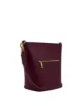 Coach Logan Duffle Bag In Crossgrain leather (Dark Wine)