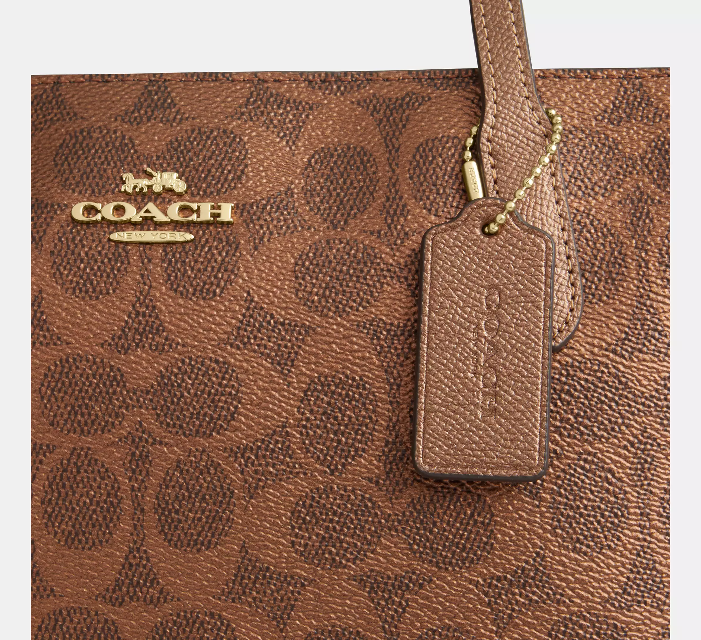 Fiona Zip Tote Bag In Signature Canvas (Brown Cooper)7