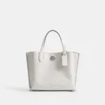 Coach Willow Tote 24 In Signature Canvas (Chalk) - Exclusive Boutique Collection