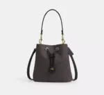 In Transit - Coach Rowan Bucket Bag In Signature Canvas (Walnut Black)