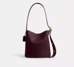 In Transit - Coach Bleecker Leather Bucket Bag (Merlot) Exclusive Boutique Collection