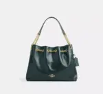 In Transit - Coach Evelyn Leather Shoulder Bag (Dark Teal)