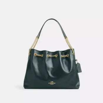 In Transit - Coach Evelyn Leather Shoulder Bag (Dark Teal)