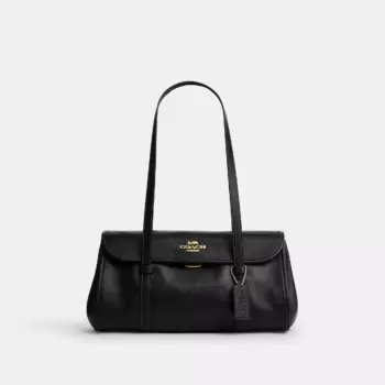 In Transit - Coach Bridget Flap Leather Shoulder Bag (Black)