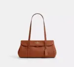 In Transit - Coach Bridget Flap Leather Shoulder Bag ( Tan)