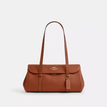 In Transit - Coach Bridget Flap Leather Shoulder Bag ( Tan)