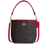 Coach City Bucket Bag In Signature Canvas (Walnut Red)