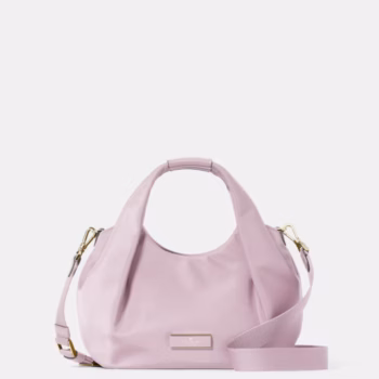 Kate Spade Carter Nylon Small Pleated Crossbody (Lavender Smoke)