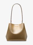 Michael Kors Pratt Medium Shoulder Bag (Pale Gold)