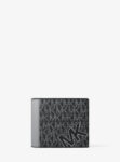 Michael Kors Cooper Signature Logo Billfold Wallet With Passcase (Black)