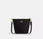 Coach Logan Duffle Bag In Crossgrain leather (Black)