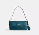 Coach Etta Small Flap Shoulder Bag (Teal Ink)