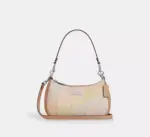 Coach Teri Shoulder Bag In Rainbow Signature Canvas (Sand Multi)