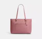 Coach Station Tote Bag In Signature Leather (Peony)