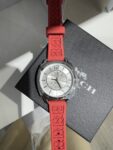 Coach Women Boyfriend Watch Embossed Rubber Strap Watch 34mm (Red)