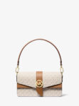 Michael Kors Greenwich Medium Logo Shoulder Bag (Cream Multi)