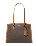 Michael Kors Chantal Medium Signature Logo Tote Bag (Brown)