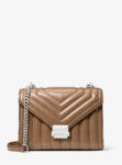 Michael Kors Whitney Medium Flap Chain Quilted Shoulder Bag (Driftwood)