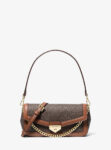 Michael Kors Soho Small Signature Logo Convertible Crossbody Bag (Brown)