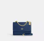 Coach Klare Crossbody Bag In Shiny refined calf leather (Deep Blue)