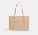 Coach Station Tote Bag In Signature Leather (Oat)