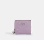 Coach Snap Wallet In Signature Leather With Heart Charm (Light Violet)