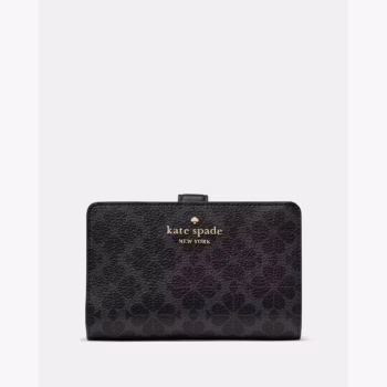 Kate Spade Spade Flower Medium Bifold Wallet (Black)
