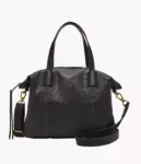 Fossil Skylar Satchel Leather Bag (Black)