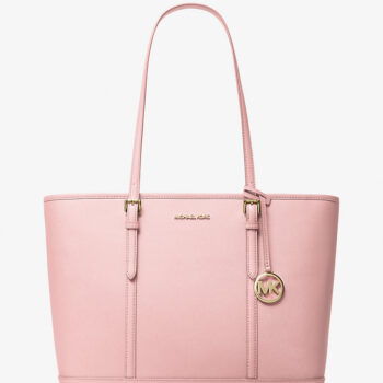 Michael Kors Jet Set Travel Large Saffiano Leather Tote Bag (Powder Blush)