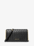 Michael Kors Jet Set Medium Woven Crossbody Bag (Black)